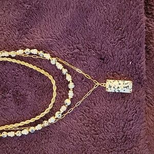 Never worn triple chain necklace